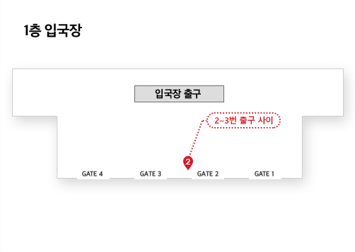 김해공항 국제선 청사 3층 출국장 KT 로밍센터 위치 안내 약도. 이디야 맞은편에 위치한 김해공항 KT 로밍센터